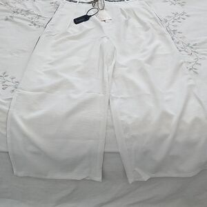 White Wide Leg Pants